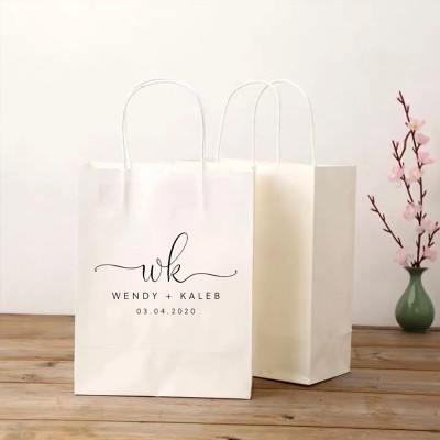 Multicolor Wedding Paper Bags Size: 8x10x4 Inches